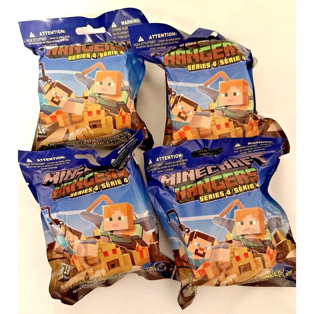 Minecraft‎ Hanger Series 4 Blind Bag Lot of 4 Sealed Mojang JINX Figures